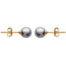 Boucles d'oreilles en plaqué or et perle d'imitation nacrée. Boule Perle  Adulte Femme Indémodable 