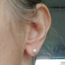 Boucles d'oreilles plaqué or et perles d'imitation nacrées. Boule Perle  Adulte Femme Indémodable 