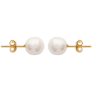 Boucles d'oreilles plaqué or et perle d'imitation. Boule Perle  Adulte Femme Indémodable Mariage 