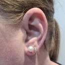 Boucles d'oreilles plaqué or et perle d'imitation. Boule Perle  Adulte Femme Indémodable Mariage 