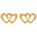 Boucles d'oreilles en plaqué-or. Coeur  Adulte Amour Femme Indémodable 