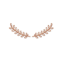 Boucles d'oreilles branches de laurier en plaqué or rose et oxydes de zirconium. Laurier  Adolescent Adulte Femme Fille Indémodable Nature Symboles 