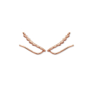 Boucles d'oreilles branches de laurier en plaqué or rose et oxydes de zirconium. Laurier  Adolescent Adulte Femme Fille Indémodable Nature Symboles 