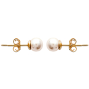 Boucles d'oreilles en plaqué-or et perles d'imitation de Majorque. Boule Perle  Adulte Enfant Femme Fille Indémodable Mariage 