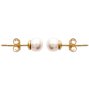 Boucles d'oreilles en plaqué-or et perles d'imitation de Majorque. Boule Perle  Adulte Femme Indémodable Mariage 