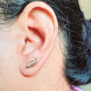 Boucles d'oreilles feuilles en plaqué or. Feuille  Adolescent Adulte Femme Fille Indémodable Nature 