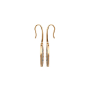 Boucles d'oreilles en plaqué or et pierres d'imitation turquoise. Cercle Pendantes Rond Turquoise  Adolescent Adulte Femme Fille Indémodable 
