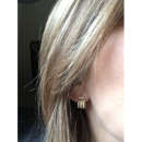 Boucles d'oreilles en plaqué or 18 carats. Pendantes  Adolescent Adulte Femme Fille Indémodable 