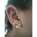 Boucles d'oreilles en plaqué or 18 carats. Pendantes  Adolescent Adulte Femme Fille Indémodable 