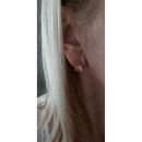 Boucles d'oreilles en plaqué or et pierres d'imitation turquoise. Pendantes Turquoise  Adolescent Adulte Femme Fille Indémodable 
