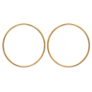Boucles d'oreilles cercles pendantes en plaqué or. Cercle Pendantes Rond  Adolescent Adulte Femme Fille Indémodable 