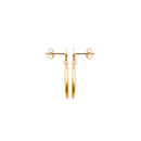 Boucles d'oreilles pendantes au motif arbre de vie en plaqué or 18 carats avec fermoir tige/poussettes. Arbre Pendantes Rond  Adolescent Adulte Femme Fille Indémodable Nature Symboles 