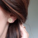 Boucles d'oreilles puces arbre de vie en plaqué or. Arbre Puce Rond  Adolescent Adulte Femme Fille Indémodable Nature Symboles 