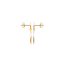 Boucles d'oreilles pendantes en plaqué or et oxydes de zirconium. Pendantes Rond  Adolescent Adulte Femme Fille Indémodable 