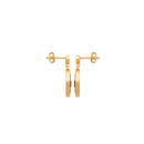 Boucles d'oreilles pendantes avec motif œil de Turquie en plaqué or, émail de couleur noire et oxydes de zirconium. Oeil Oeil de Turquie Pendantes Rond  Adolescent Adulte Femme Fille Indémodable Symboles 