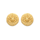 Boucles d'oreilles puces œil de Turquie en plaqué or. Oeil Oeil de Turquie Puce Rond  Adolescent Adulte Femme Fille Indémodable Symboles 