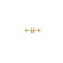 Boucles d'oreilles puces croix en plaqué or et oxydes de zirconium. Croix Puce Rond Strass  Adolescent Adulte Femme Fille Indémodable Religion Symboles 