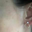 Boucles d'oreilles pendantes en forme de goutte tressée en plaqué or jaune 18 carats surmontée d'un oxyde de zirconium 3 griffes. Cercle Pendantes Rond Strass  Adolescent Adulte Femme Fille Indémodable 