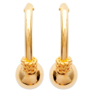 Boucles d'oreilles créoles de Bali en plaqué or 18 carats. Boule Créoles Rond  Adolescent Adulte Femme Fille Indémodable 