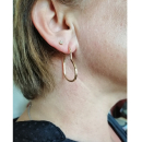 Boucles d'oreilles créoles coeurs en plaqué or. Coeur Créoles  Adulte Amour Femme Indémodable 