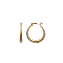 Boucles d'oreilles créoles en plaqué or. Créoles Rond  Adolescent Adulte Femme Fille Indémodable 