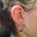 Boucles d'oreilles créoles en plaqué or. Créoles Rond  Adolescent Adulte Femme Fille Indémodable 