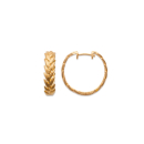 Boucles d'oreilles créoles couronne de laurier en plaqué or. Couronne Créoles Laurier Pendantes Rond  Adolescent Adulte Femme Fille Indémodable Nature Symboles 
