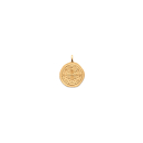 Pendentif croix en plaqué or.<br/>Le pendentif n'est pas parfaitement rond pour donner un effet naturel et vieilli.<br/>Le verso est brossé. Croix  Adolescent Adulte Femme Fille Indémodable Religion 