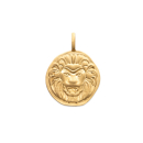 Pendentif lion en plaqué or matifié. Le plaqué or n'est pas brillant mais mat pour donner un effet vieilli et contemporain. Il s'accordera parfaitement à votre tenue sans être trop visible. A porter sur une chaîne avec une médaille simple comme celle-là <a href='https://www.mary-jane.fr/mws/popup.php?page=10&art=75064'>https://www.mary-jane.fr/mws/popup.php?page=10&art=75064</a> ou bien à monter sur un jonc avec un autre pendentif. Lion Rond  Adolescent Adulte Animaux Astrologie Femme Fille Garçon Homme Indémodable Mixte 