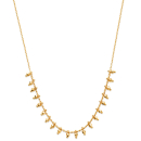 Collier avec pendants en plaqué or. Perle Rond  Adolescent Adulte Femme Fille Indémodable 