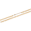 Bracelet avec pendants en plaqué or et cristaux synthétiques. Perle Rond  Adolescent Adulte Femme Fille Indémodable 