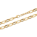 Bracelet chaîne grosse maille en plaqué or jaune 18 carats.<br/>Fermoir mousqueton avec 2 cm de rallonge.  Adolescent Adulte Femme Fille Indémodable 