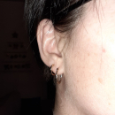 Boucles d'oreilles créoles en plaqué or 18 carats.<br/>Fil rond. Créoles Rond  Adulte Femme Indémodable 