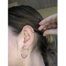 Boucles d'oreilles créoles en plaqué or jaune 18 carats.<br/>Fil rond.<br/>Le prix indiqué est celui de la paire. Créoles Rond  Adulte Femme Indémodable 
