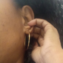 Boucles d'oreilles créoles en plaqué-or.<br/>Fil rond.<br/>Le prix indiqué est celui de la paire. Créoles Rond  Adulte Femme Indémodable 