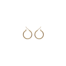 Paire de boucles d'oreilles créoles en plaqué or jaune 18 carats.<br/>Fil rond. Créoles Rond  Adolescent Adulte Femme Fille Indémodable 