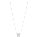 Collier avec pendentif soleil en acier argenté et strass. Soleil Strass  Adolescent Adulte Femme Fille Indémodable Nature 