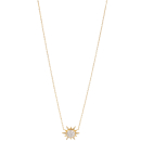 Collier avec pendentif soleil en acier doré et strass. Soleil Strass  Adolescent Adulte Femme Fille Indémodable Nature 