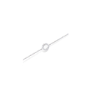 Bracelet en argent 925/000 rhodié et oxyde de zirconium. Rond  Adolescent Adulte Femme Fille Indémodable 