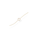 Bracelet cercle évidé en plaqué or jaune 18 carats serti d'oxydes de zirconium blancs. Rond  Adolescent Adulte Femme Fille Indémodable 