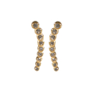 Boucles d'oreilles pendantes en acier doré pavées de strass. Pendantes Strass  Adolescent Adulte Femme Fille Indémodable 