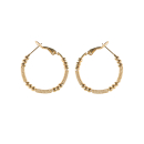 Boucles d'oreilles créoles en acier doré. Créoles Pendantes  Adolescent Adulte Femme Fille Indémodable 