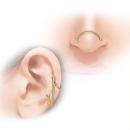 Chaîne pour boucles d'oreilles en acier chirurgical 316L de couleur noire.  Adolescent Adulte Femme Fille Indémodable 