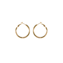 Boucles d'oreilles créoles en acier doré pavées en partie de strass. Créoles Strass  Adolescent Adulte Femme Fille Indémodable 