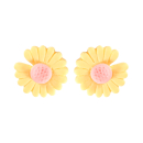 Boucles d'oreilles puces fantaisie fleurs en matière synthétique. Puce  Adolescent Adulte Enfant Eté Femme Fille Fleurs Printemps 