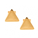Boucles d'oreilles triangles en plaqué or. Puce Triangle  Adolescent Adulte Femme Fille Indémodable 