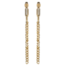 Boucles d'oreilles pendantes composées de double chaînettes en acier doré. Pendantes  Adolescent Adulte Femme Fille Indémodable 