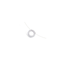 Collier en argent 925/000 rhodié, fil de nylon et oxyde de zirconium. Rond  Adolescent Adulte Femme Fille Indémodable 