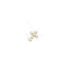 Collier en fil nylon avec pendentif croix en plaqué or 18 carats serti d'oxydes de zirconium. Croix  Adolescent Adulte Femme Fille Indémodable Religion 