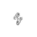 Piercing banane en acier chirurgical 316L et cristal.  Adolescent Adulte Femme Fille Indémodable 